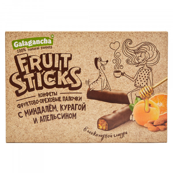 №2 Берестов КРАФТ Fruit Stiсks с курагой и миндалем, 175г   в Сальске