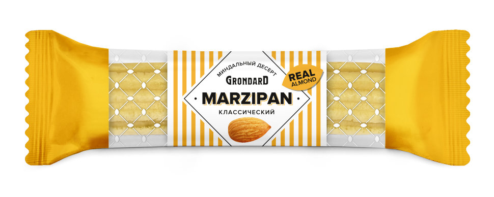  TM Grondard   (10361) Батончики НЕглазированные Марципановые Классика, (28шт по 40г)        в Сальске