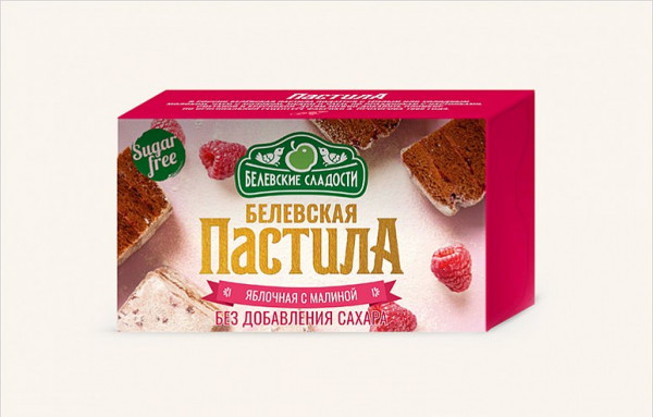№2 Пастила  200г диетическая с МАЛИНОЙ, НОВЫЙ ФОРМАТ (4*50г)   в Сальске
